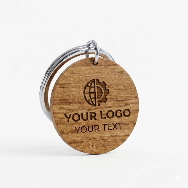 Wood keyring