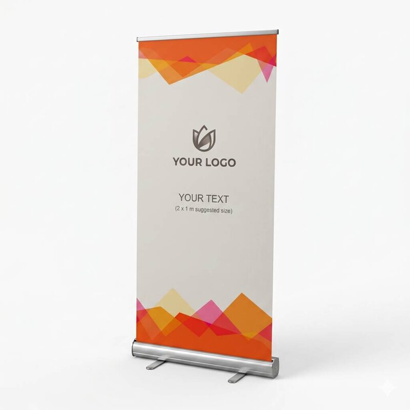Customisable roll-up banner with 3D configurator